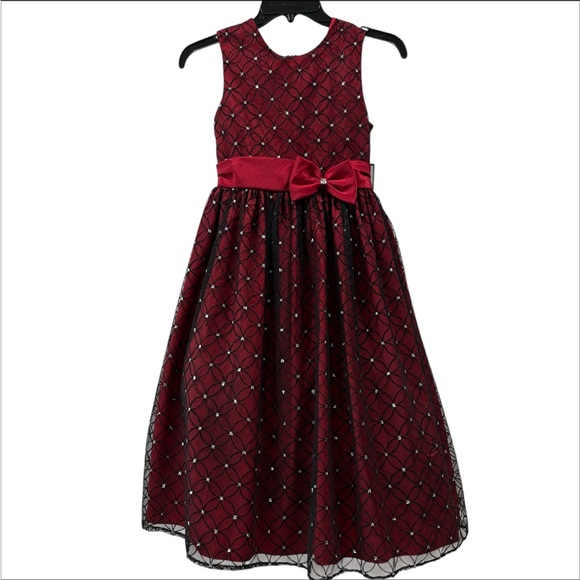 NWT Jayne Copeland Red Special Occasion Girls Formal Dress Holiday Party Size 10 - Picture 1 of 12